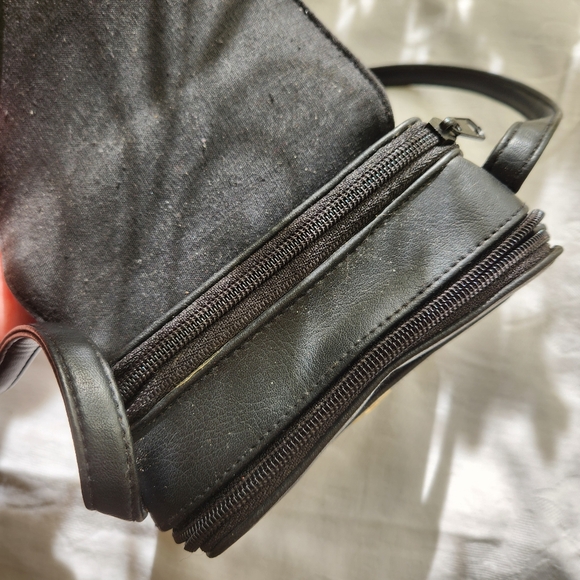 Square Dark Blue Vintage Leather Purse - Picture 4 of 7